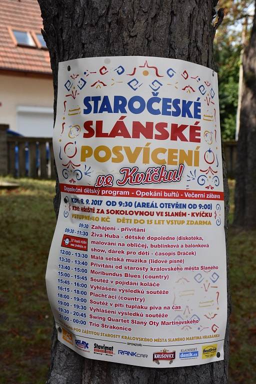 Ve Slaném-Kvíčku se v sobotu u sokolovny konalo Slánské posvícení. 