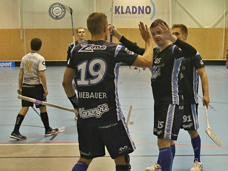 KANONÝŘI KLADNO – FB HURRICAN KARLOVY VARY 8:5., 1.liga mužů, 14. 10. 2018