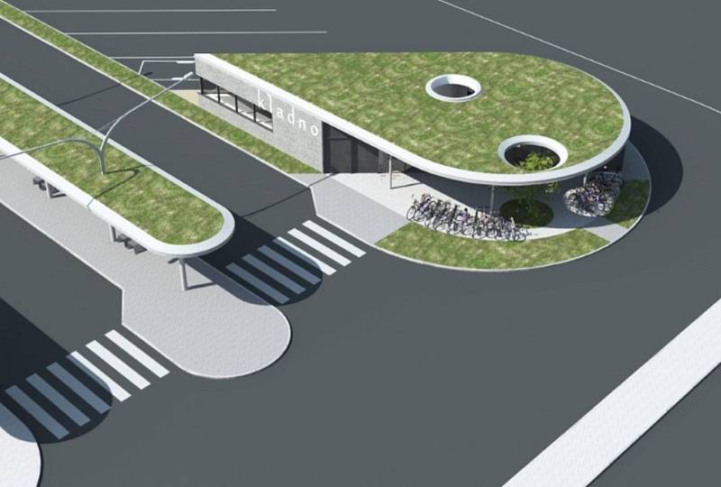 Vizualizace autobusového nádraží v Kladně z dubna 2020 za bývalého primátora Dana Jiránka. Jaká bude konečná podoba, je otázkou.