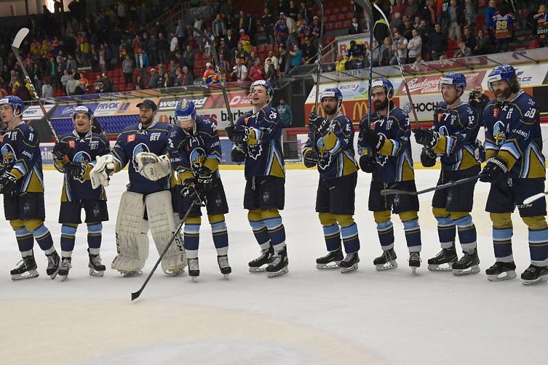 Kladno vyhrálo v Českých Budějovicích 4:2 a slaví návrat do extraligy.