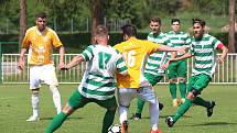 Tatran Rakovník (v zeleném) přehrál doma vedoucí Sokol Hostouň 2:1 na penalty.