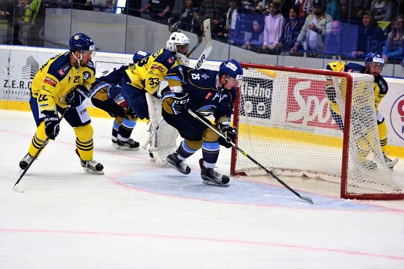 Kladno (v modrém) přivítalo doma vedoucí tým WSM ligy - Přerov. 