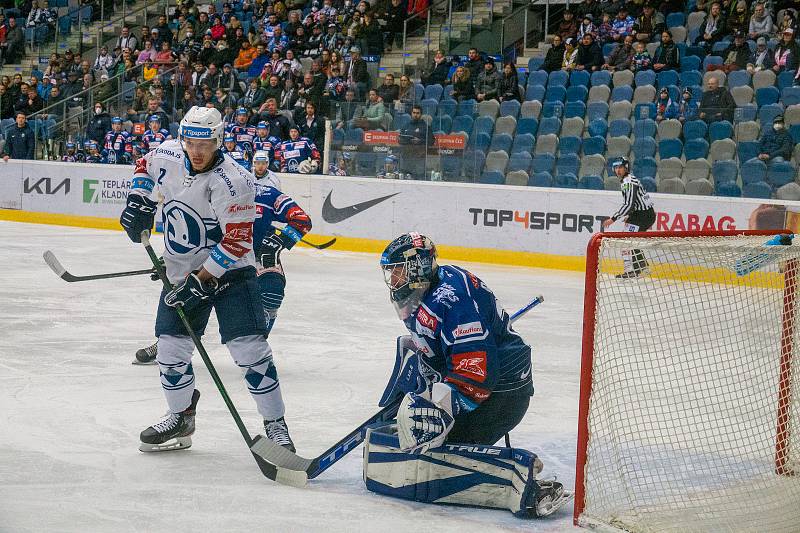 Rytíři Kladno - Škoda Plzeň. Zasahuje Landon Bow