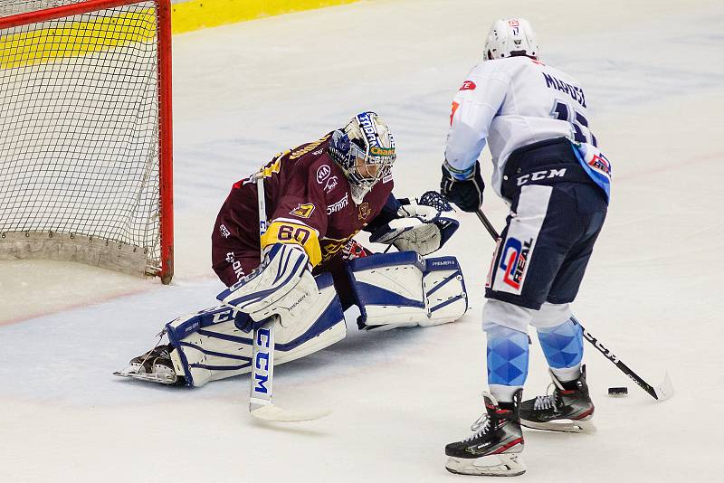 Třetí zápas finále hokejové Chance ligy mezi HC Dukla Jihlava a Rytíři Kladno.