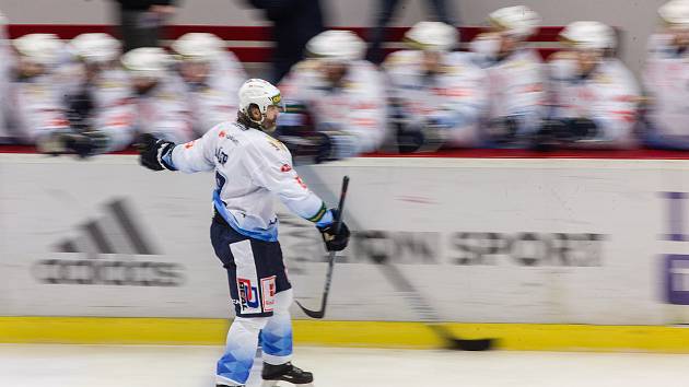 Čtvrtý zápas finále hokejové Chance ligy mezi HC Dukla Jihlava a Rytíři Kladno.