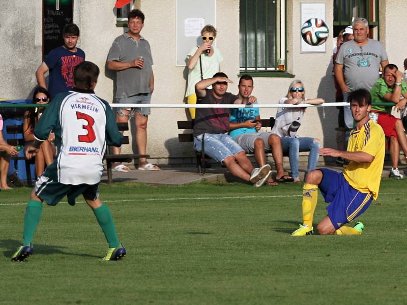 Sokol Hostouň - Tatran Sedlčany 6:0, "Ondrášovka krajský přebor" Středočeský kraj, 10. 8. 2014