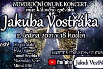 Plakát k novoročnímu koncertu Jakuba Vostřáka.