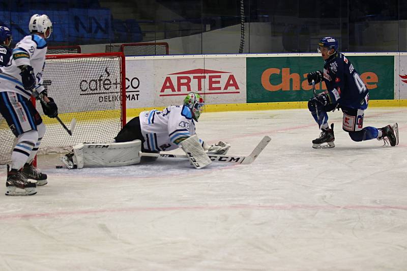 Kladno (v modrém) doma přehrálo Vrchlabí.