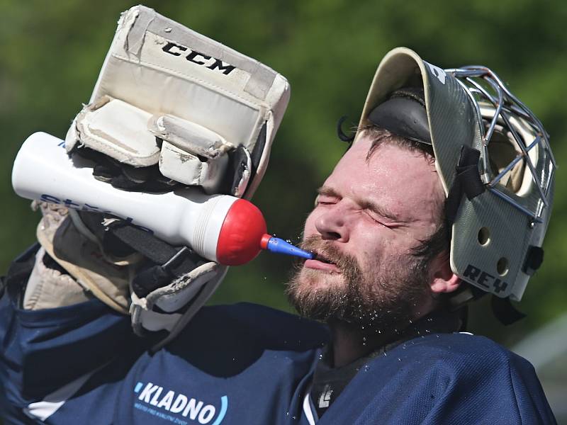 Alpiq Kladno – Kert Praha 0:2  , Kladno 18. 5. 2019, finále Extraligy hokejbalu 2018-9 , Kert vyhrál i třetí zápas a slaví titul.