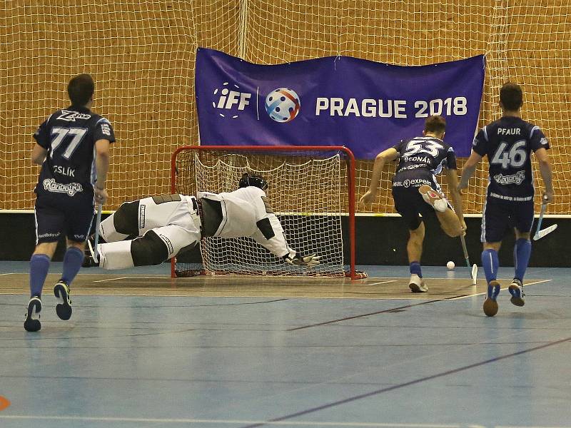 KANONÝŘI KLADNO – FB HURRICAN KARLOVY VARY 8:5., 1.liga mužů, 14. 10. 2018