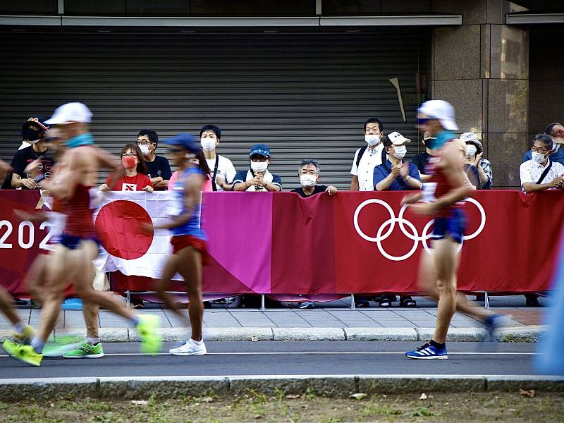 Vít Hlaváč během olympijského závodu na 50 kilometrů.