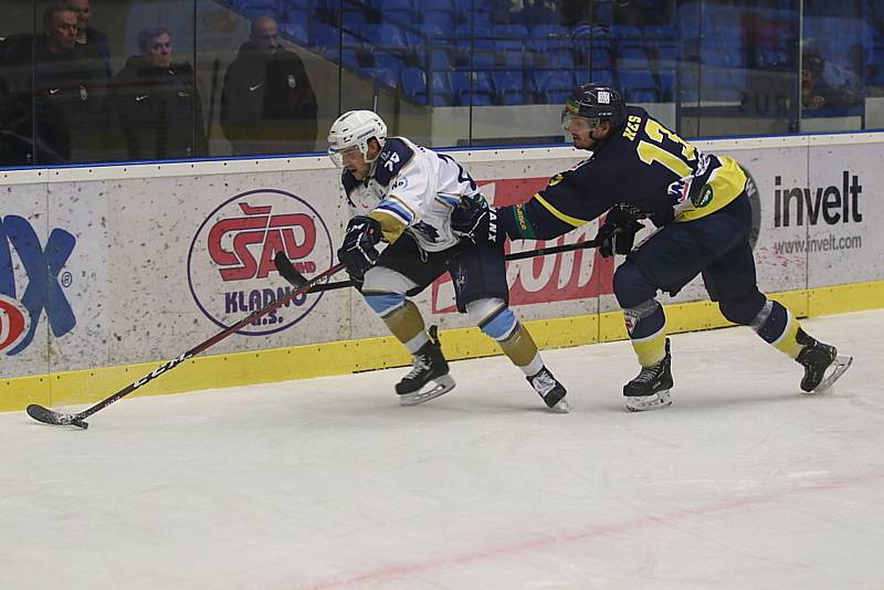 Hokejová Chance liga: Rytíři Kladno - HC Slovan Ústí nad Labem 3:2.