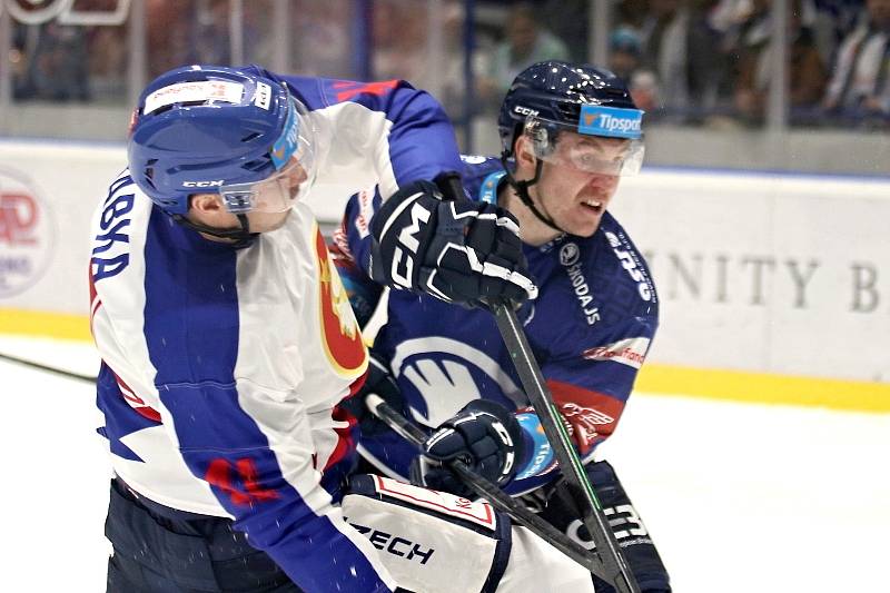 Kladno v retro dresech se znakem Poldi hostilo Plzeň. Foto: Antonín Vydra