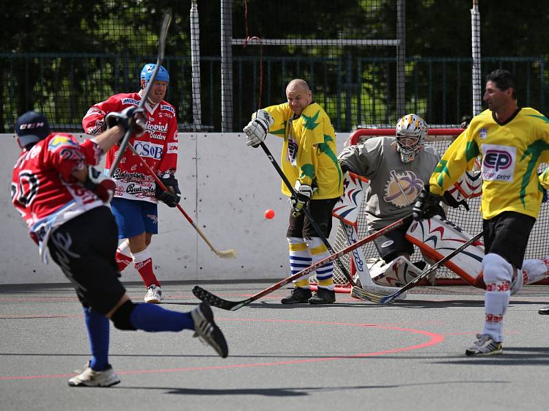 V turnaje hokejbalových veteránů MASTERS 2016 se utkaly týmy Kladna, Mostu, Jihlavy, Žiliny a Českých Budějovic.