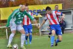 Hostouň (v zeleném) nečekaně padla v Berouně 0:2. 