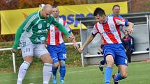 Hostouň (v zeleném) nečekaně padla v Berouně 0:2. 