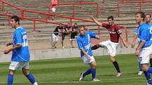 Sparta B (v rudém) rozdrtila Kladno na Strahově 4:0. 