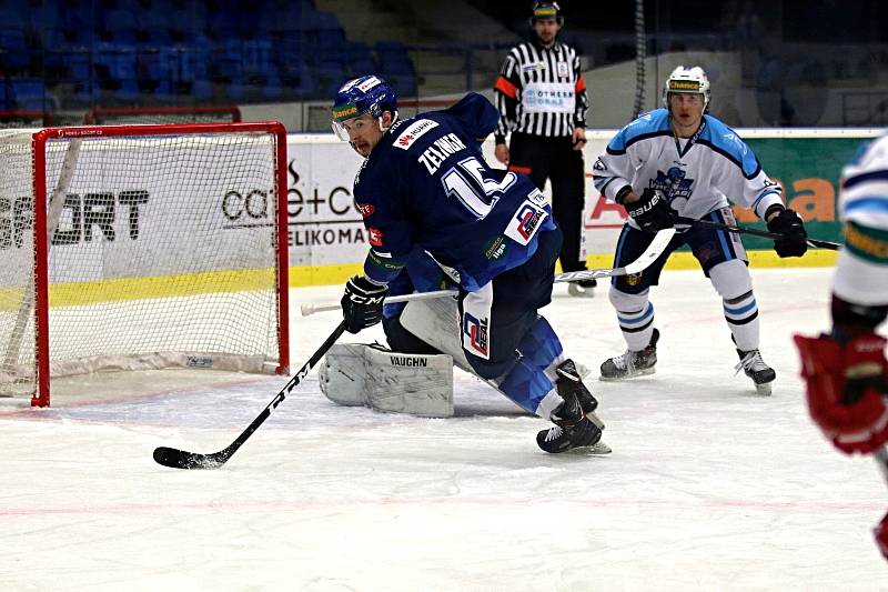 Chance liga: Kladno (v modrém) hostilo v posledním kole základní části - Vrchlabí.