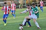 Hostouň (v zeleném) nečekaně padla v Berouně 0:2. 