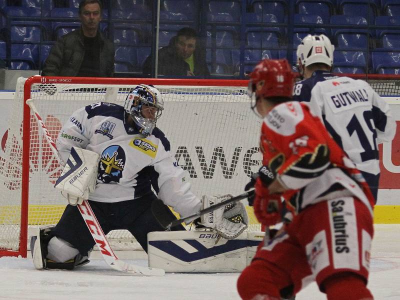 Rytíři Kladno - LHK Jestřábi Prostějov, 1.liga LH 2014-15, 32 kolo, 6. 12 .14, Dan Vladař