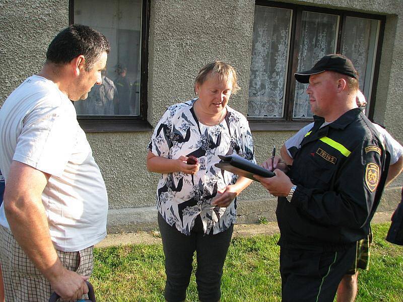 Likvidace požáru v ulici Sokola Tůmy v Kladně-Švermově