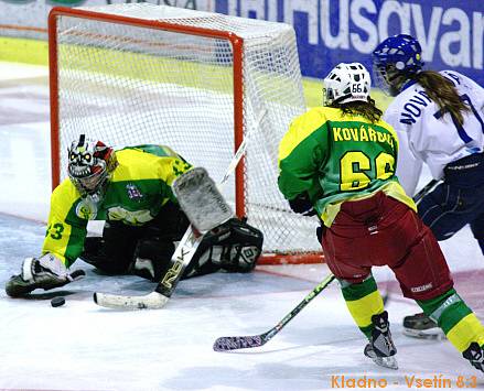 Kladno - Vsetín 8:3, semifinále play-off hokejové ligy žen. 17.1.2009