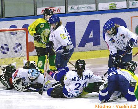 Kladno - Vsetín 8:3, semifinále play-off hokejové ligy žen. 17.1.2009