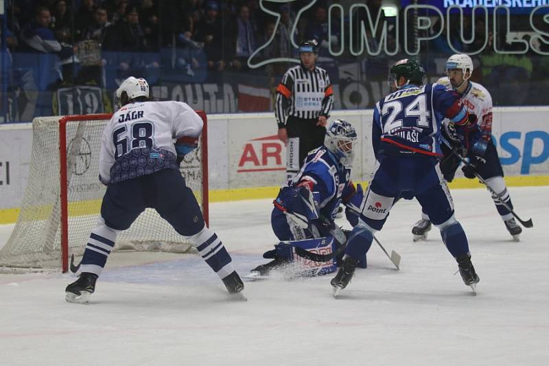 Kladno (v bílém) hostilo v hokejové extralize Kometu Brno.