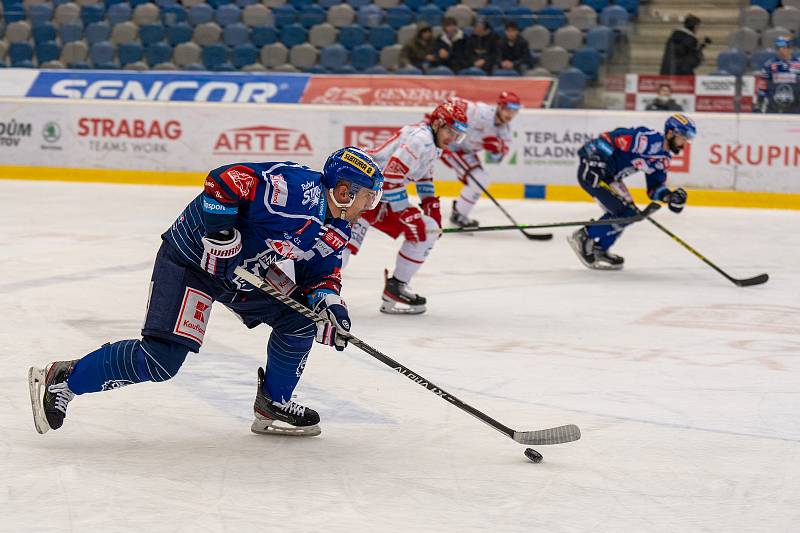 Hokejový zápas Rytířů z Kladna proti Třinci (26.1.2022)