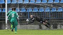 Rozhodující moment, Jaroslav Tesař penaltu za stavu 2:1 chytil a podržel tým // SK KLADNO - METEOR PRAHA 3:1, Divize B, 28. 10. 2017