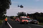 U vážné nehody nedaleko Lotouše zasahoval také záchranářský vrtulník