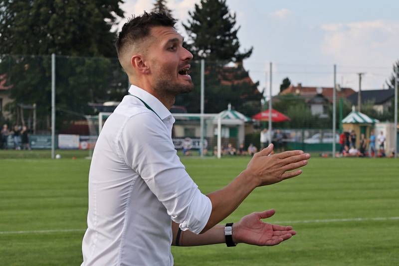 Dominik Rodinger - trenér Sokola Hostouň // Sokol Hostouň - FK DUKLA Praha 0:3 (0:1), 1. kolo 24. 8. 2022