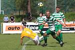 Tatran Rakovník (v zeleném) přehrál doma vedoucí Sokol Hostouň 2:1 na penalty.