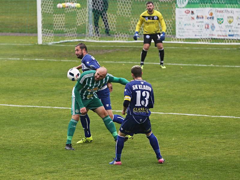 Hostouň potrápilo počasí a hlavně efektivní soupeř / Sokol Hostouň - SK Kladno 1:3, Divize, 8. 10. 2017 