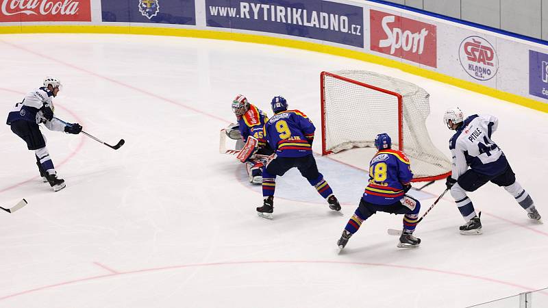 Rytíři Kladno - HC Motor České Budějovice , 1.liga LH 2014-15, 44 kolo, 14.1.15