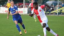 Třetiligový Slovan Velvary přivítal v rámci MOL Cupu mistrovskou Slavii Praha.