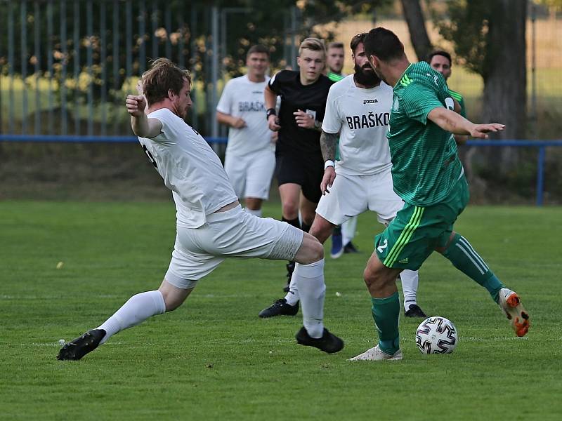 SK Braškov - Sokol Hostouň "B" 2:5 (1:4), I.B třída skupina A, 13. 9. 2020