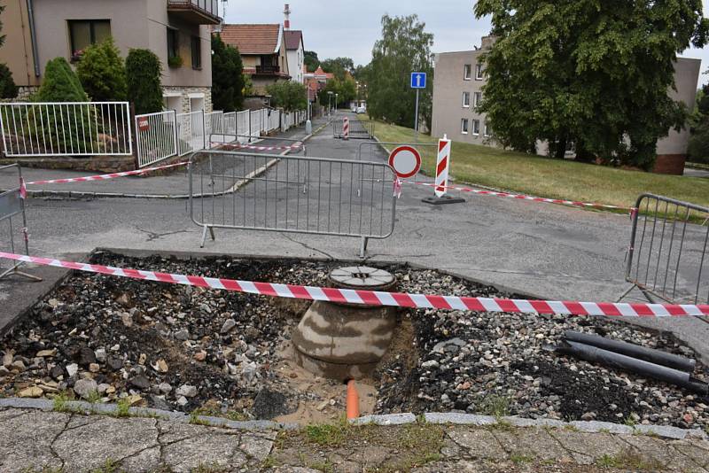 Oprava mostu v ulici O. Scheinpflugové ve Slaném.