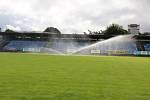 Nový zavlažovací systém na kladenském fotbalovém stadionu.