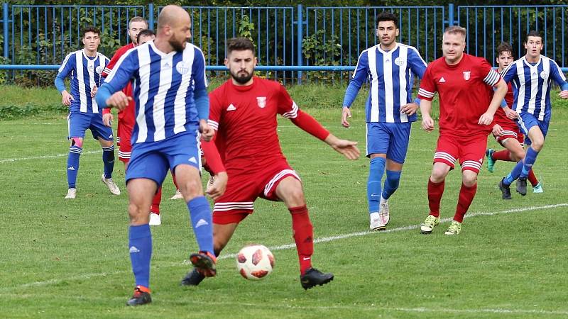 SK Baník Libušín - FC Čechie Velká Dobrá 3:1 (2:1), I.A tř., 16. 10. 2021