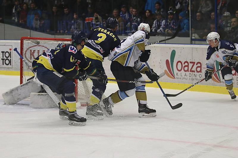 Hokejová Chance liga: Rytíři Kladno - HC Slovan Ústí nad Labem 3:2.