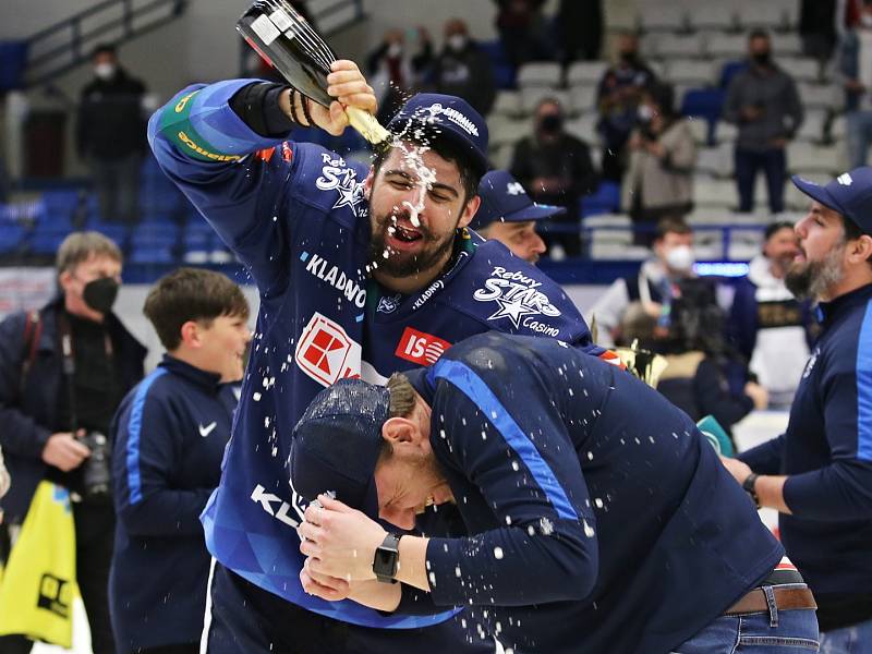 Rytíři Kladno - HC Dukla Jihlava 5:2, Finále play off první hokejové Chance ligy - 7. zápas, konečný stav 4 : 3 Kladno postupuje do EL