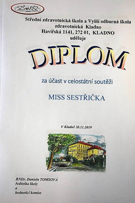 Budoucí kladenské zdravotnice zvítězily v celostátní soutěži MISS sestřička.