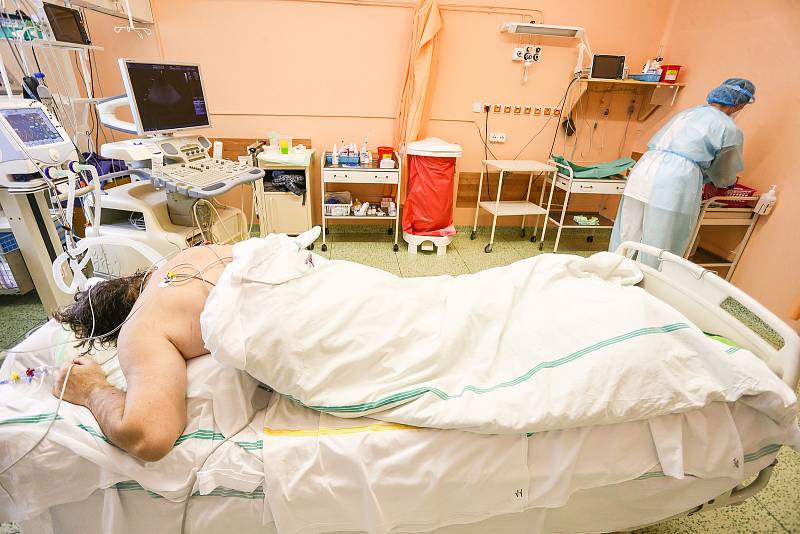 Covid jednotka intenzívní péče v nemocnici ve Slaném na Kladensku