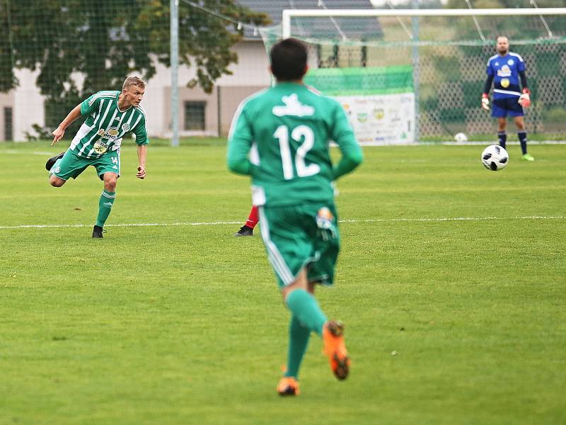 Sokol Hostouň - FK Ostrov 7:1 (2:0), Divize B, 23. 9. 2018