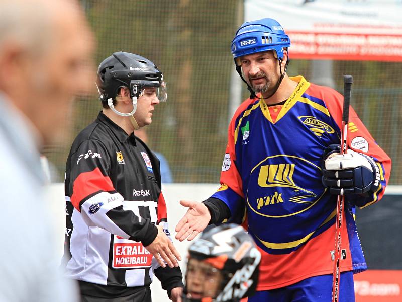 Do čtvrtfinále vstoupil Alpiq skvěle, vede nad Kert Parkem 2:0 na zápasy // Alpiq Kladno - Kert Park Praha 3:1, play off, CCM Extraliga hokejbalu 2014-2015, 26. 4. 2015