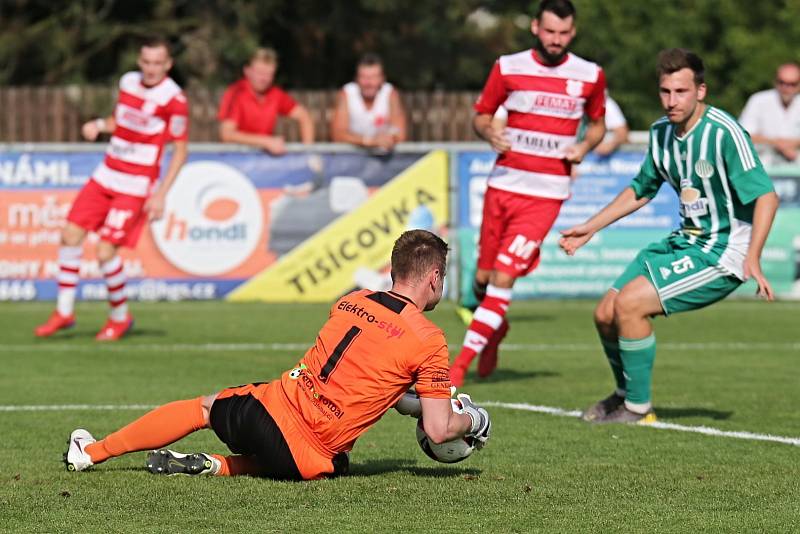 Sokol Hostouň - TJ Štěchovice 1:2 pk, FORTUNA:ČFL, 25. 8. 2019