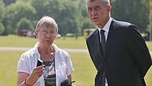 Sylvie Klánová a a Andrej Babiš // Pietní vzpomínka k 76. výročí vyhlazení obce Lidice