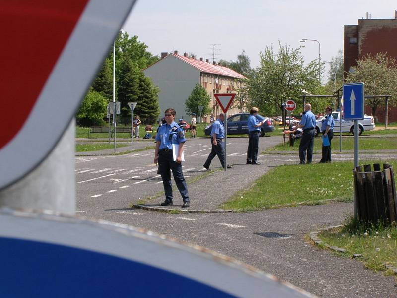 Dopravní soutěž mladých cyklistů v Kladně.