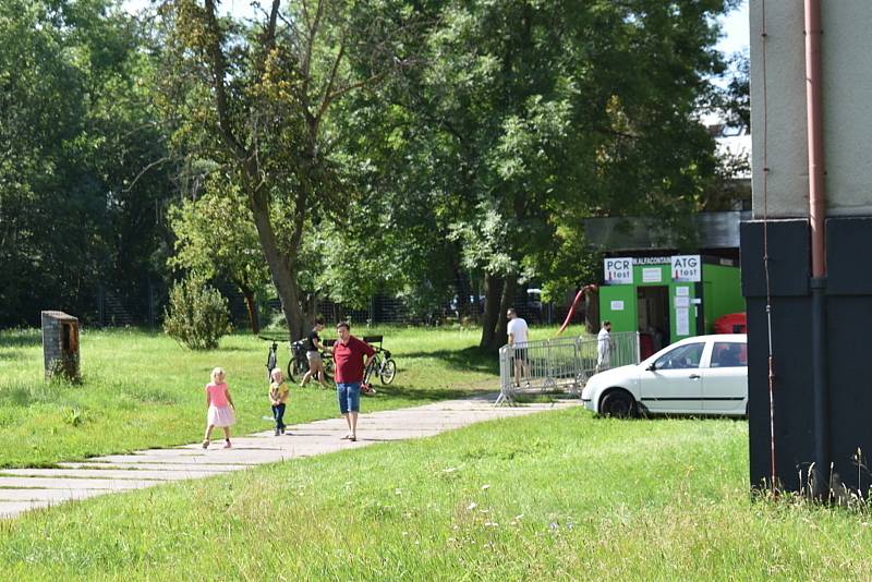 Testovací centrum v Kladně v ulici Františka Kloze.